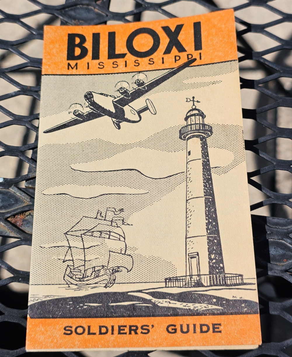 Mid Century Soldier's Guide to Biloxi Mississippi Pamphlet Military 5 1/4"